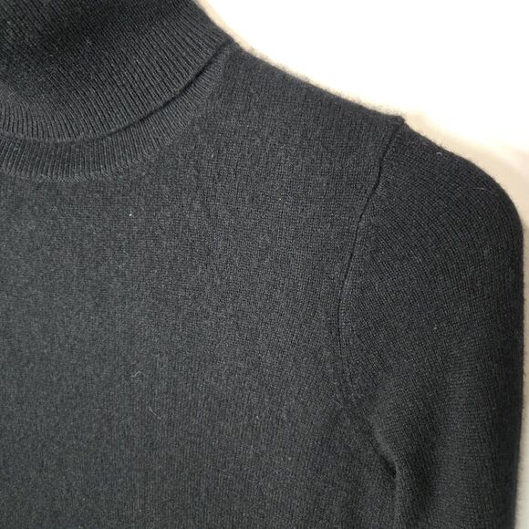Theory Black Turtleneck Sweater Dress Cashmere Small Minimalist - Picture 2 of 5